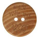 houten knoop made with love 20mm