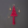 Hoooked macrame pakket Kerstboom rood