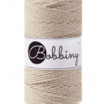 beige bobbiny macrame triple twist 3 mm