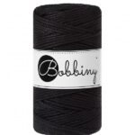 black bobbiny macrame triple twist 3 mm