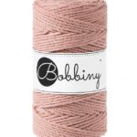 blush bobbiny macrame triple twist 3 mm
