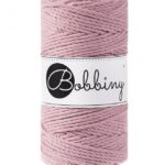 dusty-pink bobbiny macrame triple twist 3 mm