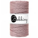 mauve bobbiny macrame triple twist 3 mm