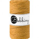 mustard bobbiny macrame triple twist 3 mm