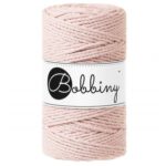 pastel pink bobbiny macrame triple twist 3 mm