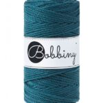 peacock-blue bobbiny macrame triple twist 3 mm