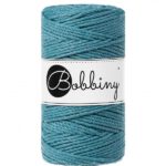 teal bobbiny macrame triple twist 3 mm