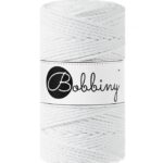 white bobbiny macrame triple twist 3 mm