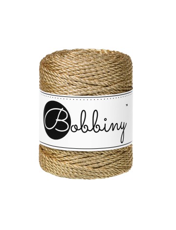 Bobbiny 3mm TT metallic Satin Gold