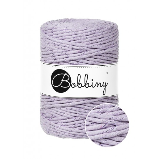 unicolor-lavender bobbiny macrame 5 mm