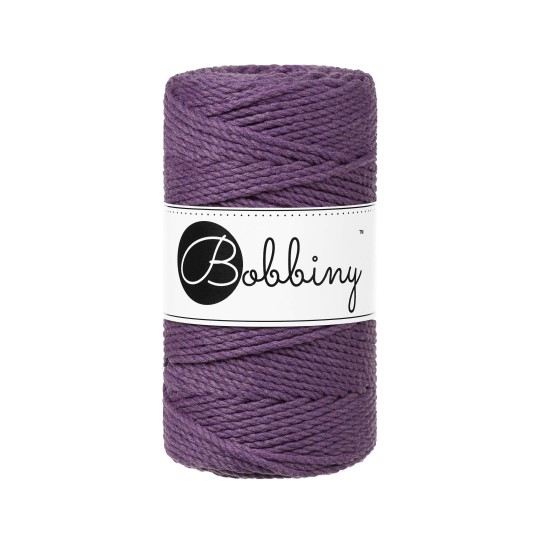 violet Bobbiny macrame 3mm TT.