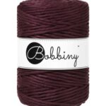 burgundy macrame 5mm bobbiny