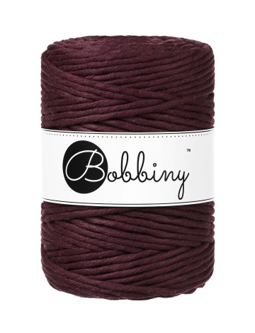 burgundy macrame 5mm bobbiny