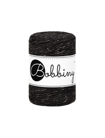 golden-black macrame 1.5mm Bobbiny