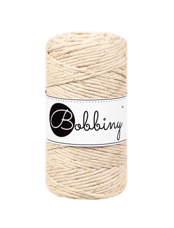 Bobbiny Macramé 3 mm Warm beige Golden