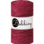 Bobbiny Macramé Triple Twist 3 mm Wine Red