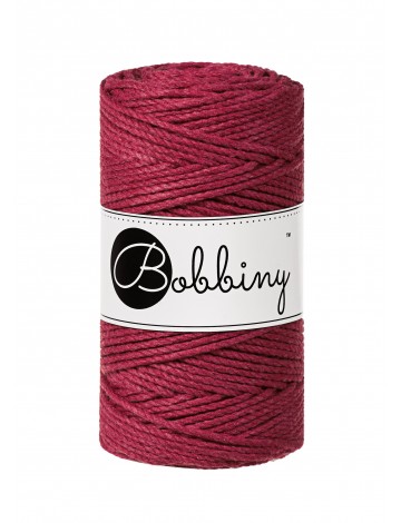 Bobbiny Macramé Triple Twist 3 mm Wine Red