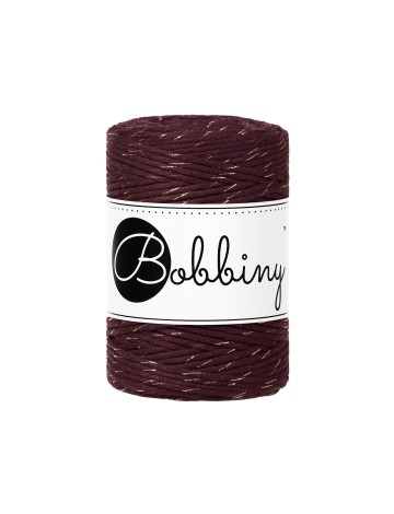 Bobbiny Macramé 1,5 mm Burgundy Golden