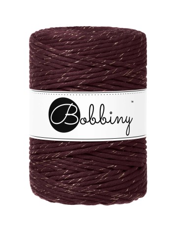 golden-burgundy macrame 5mm Bobbiny