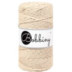 Bobbiny Macramé Triple Twist 3 mm Warm Beige Golden