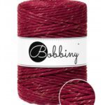 golden-wine-red bobbiny macrame 5mm
