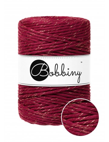 golden-wine-red bobbiny macrame 5mm