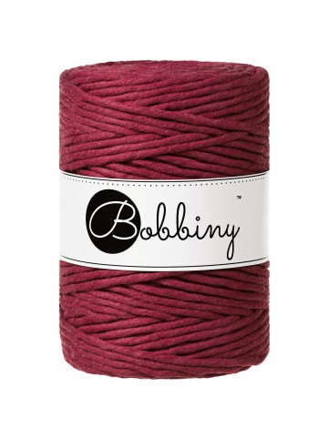 wine-red bobbiny macrame 5mm