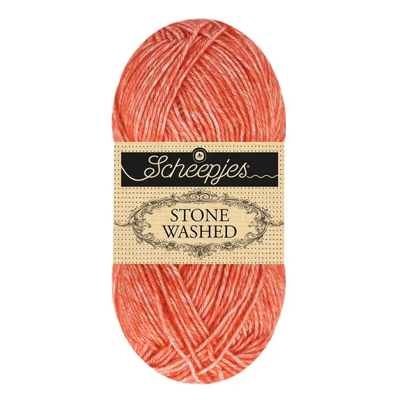 Scheepjes Stone Washed - 843 Realgar Red