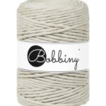 Pale Olive bobbiny macrame 5 mm