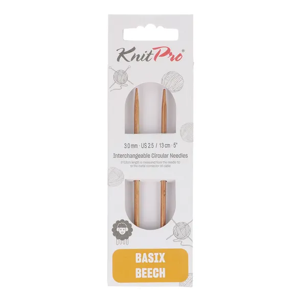KnitPro Basix Beech verwisselbare breipunten